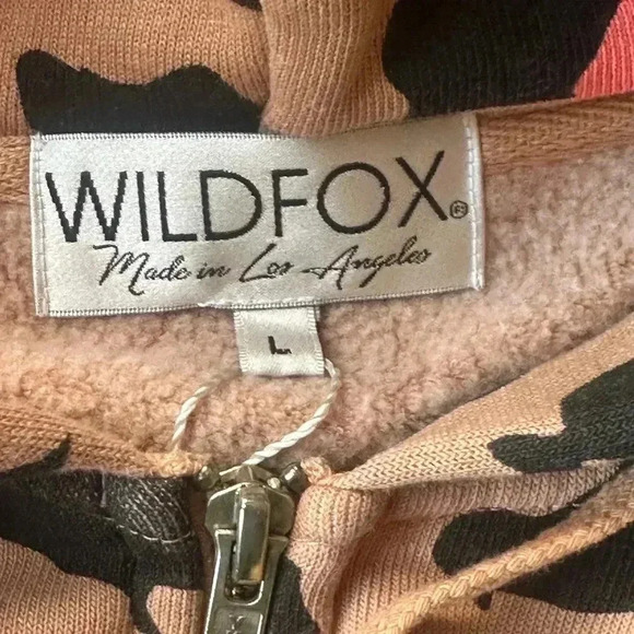 Wild Fox “Preppy Kitty Leopard” Print Everyday Hooded Sweatshirt Size Large NWT! - Picture 12 of 15